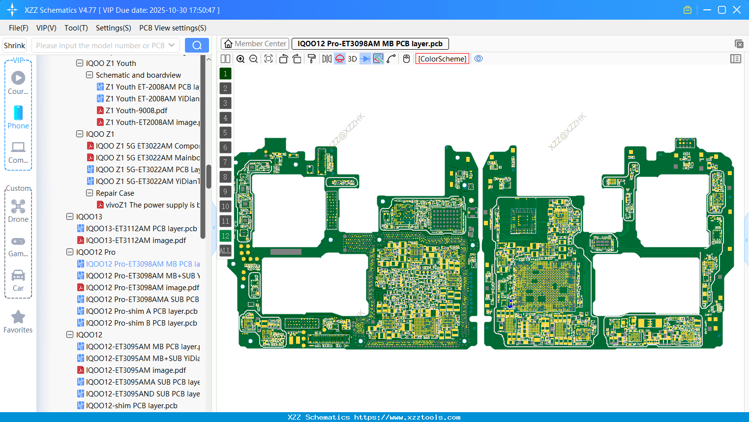 VIVO IQOO12 Pro-ET3098AM MB PCB Layer